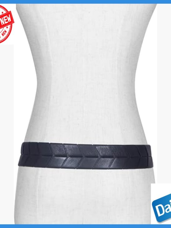 1.5 Inch Lacing Leather Belt with Double Prong Buckle Adjustable Sizing main image 2